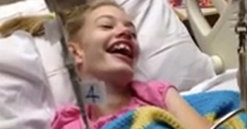 This Sick Girl in the Hospital Gets a Surprise Visitor - Her Reaction is Too Sweet