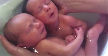 Fraternal Twins Meet Each Other For The First Time in a Warm Embrace
