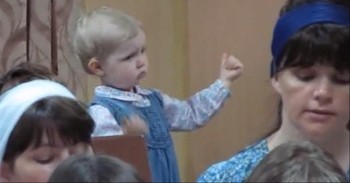 Little Girl Adorably Conducts the Church Choir -- So Sweet!
