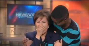 An Adopted Teen Surprises the Person Who Helped Him Find a Family -- On Live TV!