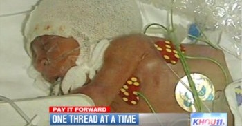 Preemie Miracle Baby Pays It Forward to Honor His Mom -- This is a Tear-jerker