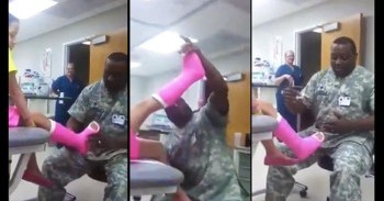 Military Medic Performs EPIC Rap For Injured Girl