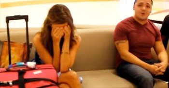 When This Airport Guy Started Singing, She Began Crying – Just Wait Til You See The Sweet Reason WHY!
