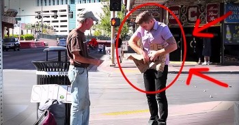 He Ripped Up This Homeless Man’s Sign. And Now They’re BOTH Smiling. WOW!