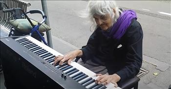 Elderly Woman Sits At Street Piano And Stuns Everyone