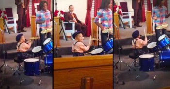 This 2-Year-Old Just STUNNED A Whole Church With His Talented Drumming! WOW!