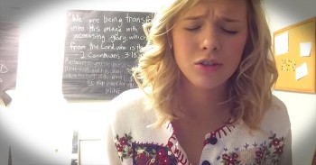 Young Girl Sings Beautiful Song In Memory Of Church Friend