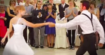 Bride And Groom Surprise Guests With AMAZING Swing Dance