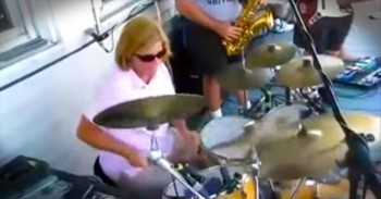 Mom Surprises Everyone With Amazing Drum Skills To 'Wipeout'
