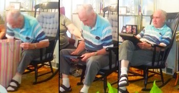 Grandpa Breaks Down After Seeing Photo Of His Mother