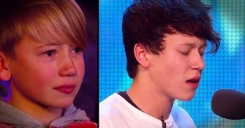 Teen Isaac Waddington Brings Baby Brother To Tears With Audition Song
