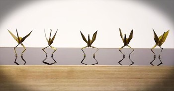 Synchronized Dancing Origami Cranes Will Blow Your Mind