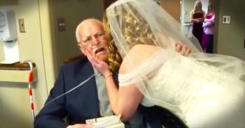 Dying Father Tearfully Walks Daughter Down The Aisle
