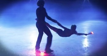 Ice Skaters Attach Flares To Skates For 1 Epic Performance
