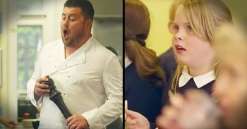 Opera Flash Mob In School Cafeteria