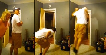 Grandpa-To-Be Jumps Up And Down When He Hears The News