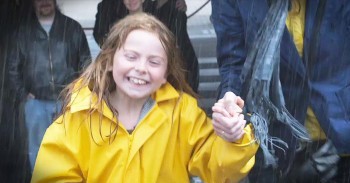 Mom And Daughter Run In The Rain For Inspiring Life Lesson