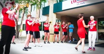 Cancer Patient Celebrates Last Day Of Chemo With Marching Band Performance