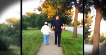 Police Officer Walks Woman With Special Needs Home