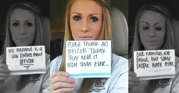 Police Officer’s Wife Delivers Emotional Message To The World
