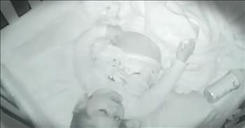 Parents Catch Baby Adorably Praying On Monitor