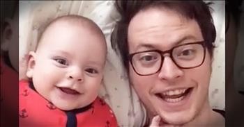 Baby And Daddy Have Hilarious Time While Mom Is Away