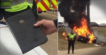 Bible Miraculously Survives Fiery Car Crash