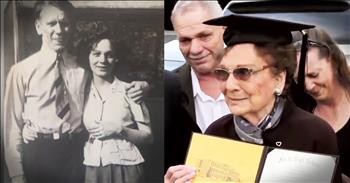 93-Year-Old Great Grandma Receives High School Diploma