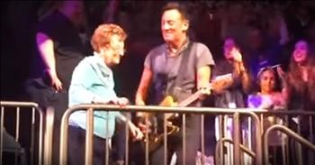 Rock Star Bruce Springsteen Brings 90-Year-Old Mom On Stage During Concert