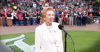 89-Year-Old Holocaust Survivor Lives Dream Of Singing 'The National Anthem'