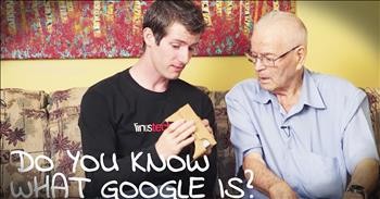 Grandson Teaches 91-Year-Old Grandpa To Use New Technology