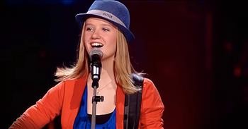 Young Girl With Guitar Stuns The Crowd With 'I Will Love Always Love You'