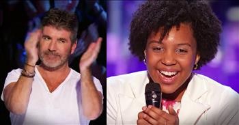 14-Year-Old Earns Golden Buzzer For Show-Stopping 'Rise Up' Audition