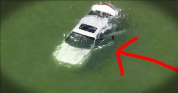 Good Samaritan Jumps Into Lake To Save Man In Sinking Car