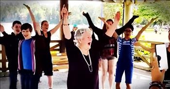 85-Year-Old Receives Birthday Flash Mob To Make Her Dreams Come True