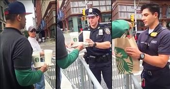 Stranger On Street Brings Police Officers Coffee After NYC Explosion