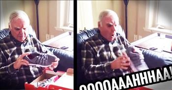 Daughter Surprises Dad With Light Up Tennis Shoes