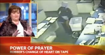 Woman Prays With Robber Who Points Gun At Her Face