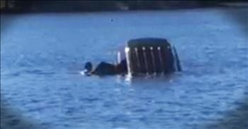 Cyclists Save 68-Year-Old Woman Trapped In Sinking SUV