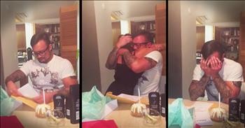 Dad Sobs Over His Daughter's Adoption Papers