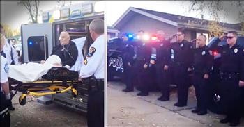 Retired Police Officer Gets Salute As He Enters Hospice