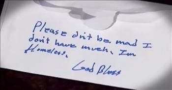 Homeless Man Leaves 18 Cents And Note In Church Offering