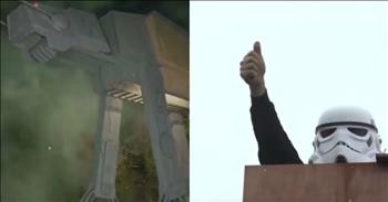 Best Dad Ever Builds 18 Foot Star Wars Vehicle In The Back Yard