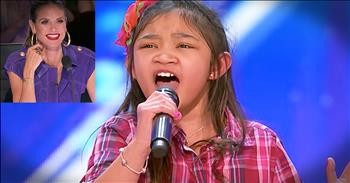 9-Year-Old Girl With Big Voice Sings 'Rise Up' Audition
