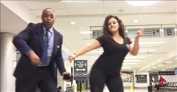 Woman Makes Viral Dance Video In Empty Airport