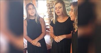 3 Sisters Sing A Cappella Rendition Of The National Anthem