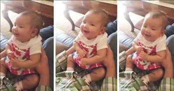 Baby Laughs At Dad's Talk About Boys