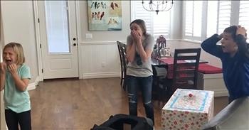 Kids Get A Puppy For Christmas After 5 Years