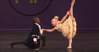 Pint-Sized Duo Dance To 'Beauty And The Beast' Theme