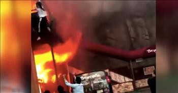 Strangers Save Girls On Balcony During Dance Studio Fire